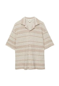 PULL & BEAR Striped Short Sleeve - Camicia - Ochre -Pull & Bear 527c4a15d62a40088af03c30334e7872