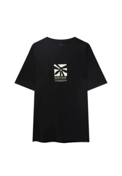 PULL & BEAR Short Sleeve With PrintT-Shirt Con StampaBlack Uomo T-shirt E Polo PUC22O1Q5-Q11 -Pull & Bear 53c2d48549e642beab1f16b822bcc144