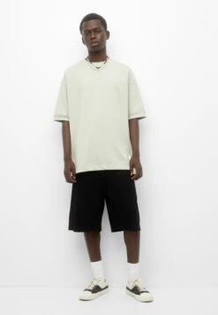 PULL & BEAR PlushT-Shirt BasicLight Green Uomo T-shirt E Polo PUC22O1KE-M11 -Pull & Bear 53defdf37b67499394fcd4974652392b