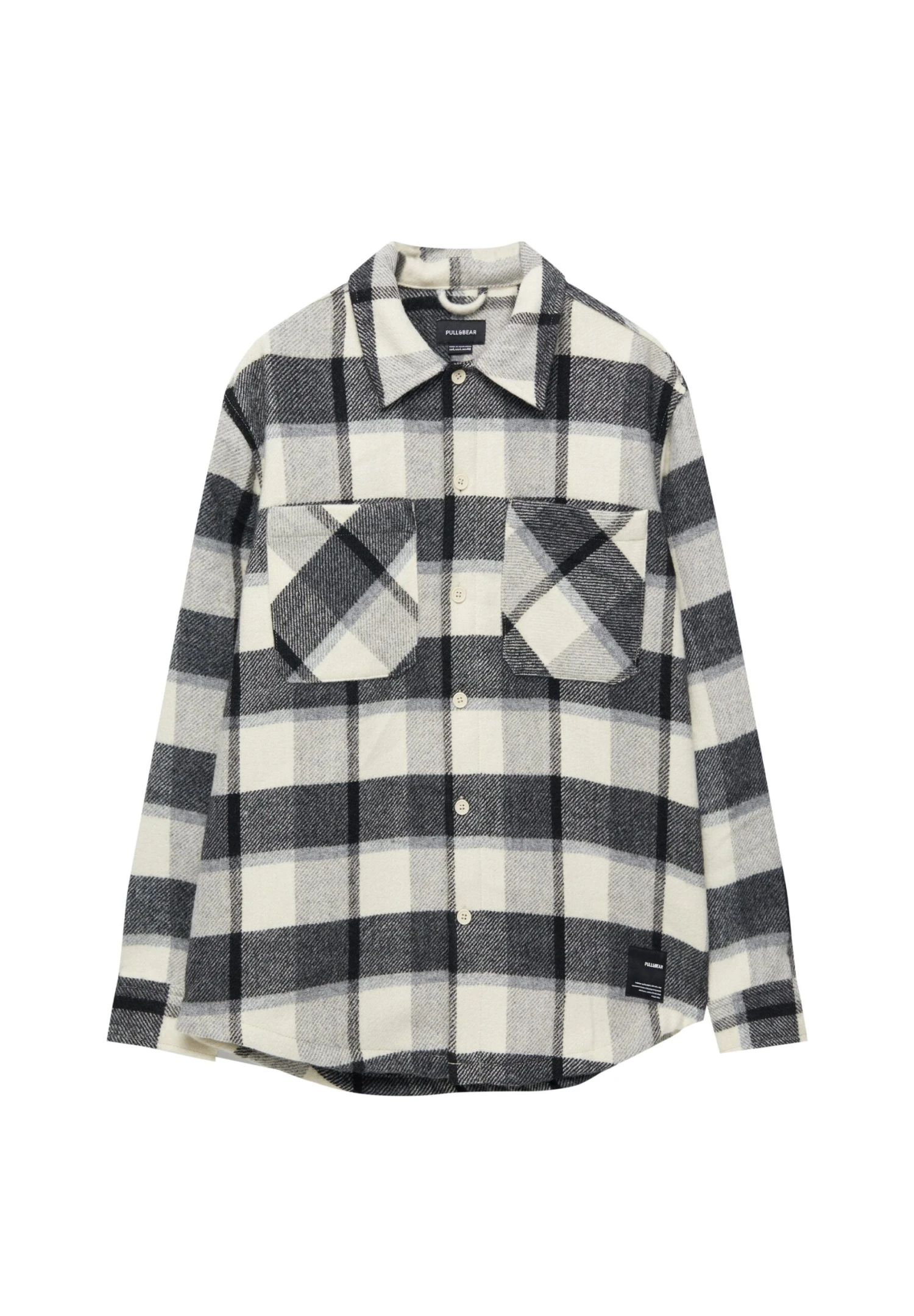 PULL & BEAR Long Sleeve Checked- Camicia - Black 6 PULL & BEAR Long Sleeve Checked- Camicia - Black - immagine 6