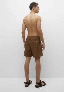 PULL & BEAR Basic With Elastic WaistbandShorts Da MareBrown Uomo Moda Mare PUC82H02S-O11 -Pull & Bear 54f6575609c9452a9e203f7b0379ddd8