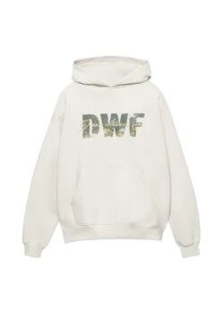 PULL & BEAR DWF GRAPHIC - Felpa Con Cappuccio - White