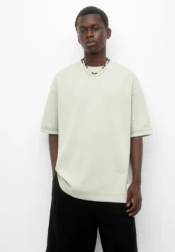 PULL & BEAR PlushT-Shirt BasicLight Green Uomo T-shirt E Polo PUC22O1KE-M11