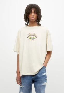 PULL & BEAR Short Sleeve Metallica T-Shirt Con StampaBeige Uomo T-shirt E Polo PUC22O1N5-B11