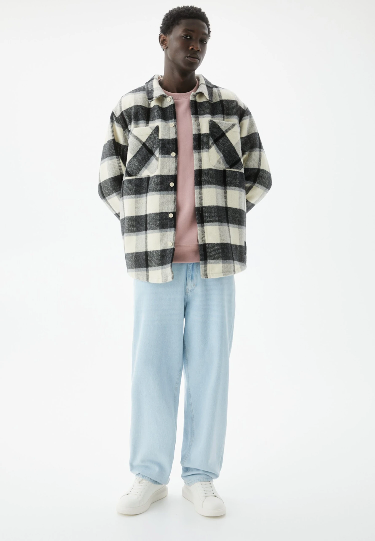 PULL & BEAR Long Sleeve Checked- Camicia - Black 2 PULL & BEAR Long Sleeve Checked- Camicia - Black - immagine 2