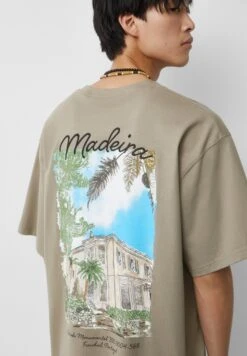 PULL & BEAR Short Sleeve CityT-Shirt Con StampaBrown Uomo T-shirt E Polo PUC22O1PO-O11 -Pull & Bear 5839a1e1570e475090909d77db65eb67