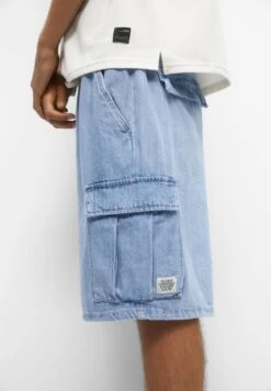 PULL & BEAR Waistband - Shorts Di Jeans - Stone Blue Denim -Pull & Bear 588418b96b5a4cef9812e5432a65cfbb