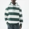 PULL & BEAR Striped - Felpa Con Cappuccio - Green