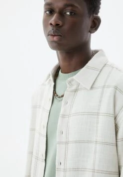 PULL & BEAR Long Sleeve Checked CamiciaWhite Uomo Camicie PUC22D0KG-A11 -Pull & Bear 5c1cdfa9049140a9ae26fa62ae471dc2