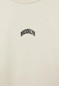 PULL & BEAR Brooklyn Varsity- Felpa - Mottled Beige -Pull & Bear 5cc054167e4d4886b44ff46f61ac14f4