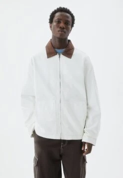 PULL & BEAR Utility With Contrast Collar Giacca Da Mezza StagioneWhite Uomo Giacche PUC22T0SY-A11