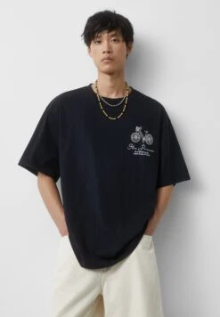 PULL & BEAR Short Sleeve City T-Shirt Con StampaBlack Uomo T-shirt E Polo PUC22O1PC-Q11 -Pull & Bear 6172eac1dd18489fb1b2e243bd057b3b