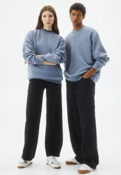 PULL & BEAR Basic Coloured Round Neck - Felpa - Blue