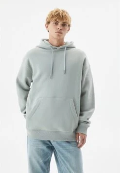 PULL & BEAR Basic ColouredFelpa Con CappuccioLight Green Uomo Maglieria E Felpe PUC21009J-M12 -Pull & Bear 620f15835e204b4fa76d78a396e74eef