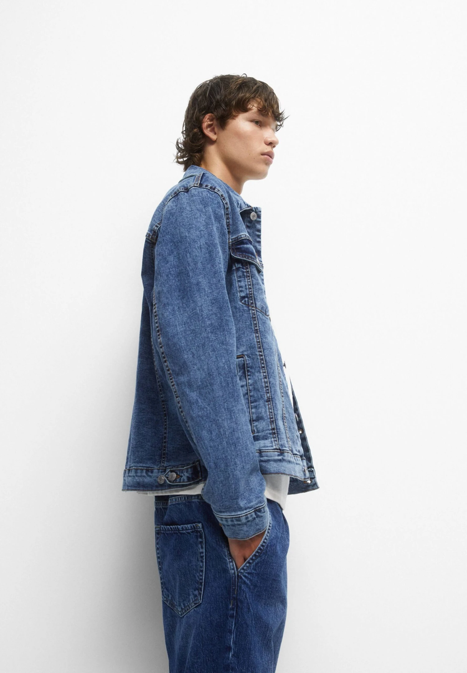 PULL & BEAR Basic Comfort-Fit - Giacca Di Jeans - Blue 6 PULL & BEAR Basic Comfort-Fit - Giacca Di Jeans - Blue - immagine 6