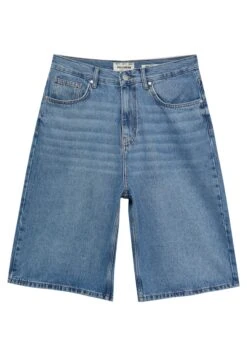 PULL & BEAR Baggy Fit Wide-Leg-Bermuda Shorts Di JeansBlue Denim Uomo Bermuda PUC22F0DH-K11 -Pull & Bear 6380c24910ae44aa921093d10a9574b4