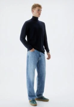 PULL & BEAR Turtleneck - Maglione - Dark Blue -Pull & Bear 63b8f3e198084f68b9268dcd7746192e