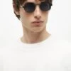 PULL & BEAR Round Occhiali Da SoleBlack Uomo Occhiali Da Sole PUC52K012-Q11