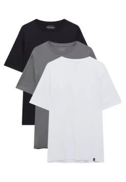 PULL & BEAR Pack Of 3 - T-Shirt Basic - Grey -Pull & Bear 6465f418b65e42c8915f69a533816725