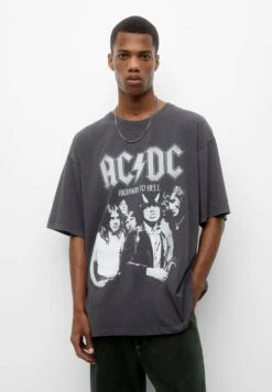 PULL & BEAR Faded Ac/Dc Highway To HellT-Shirt Con StampaGrey Uomo T-shirt E Polo PUC22O1OP-C11