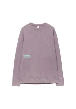 PULL & BEAR Garment-DyeFelpaMauve Uomo Maglieria E Felpe PUC22S0QR-I11 -Pull & Bear 658963fade0442cb8280e287b147cf80