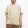 PULL & BEAR Stwd Short Sleeve Cut-Out T-Shirt BasicSand Uomo T-shirt E Polo PUC22O1OB-B11