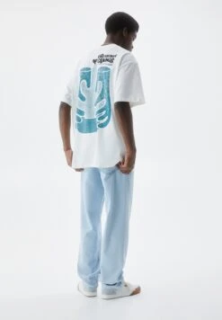 PULL & BEAR Short SleeveT-Shirt Con StampaWhite Uomo T-shirt E Polo PUC22O1PT-A11 -Pull & Bear 677fcf64d6f34e03b357fa9b7e62403f