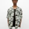 PULL & BEAR Floral Print Short Sleeve- Camicia - Mint
