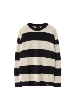 PULL & BEAR Striped Long Sleeve - Maglione - White -Pull & Bear 67d4801c088143a6883b4ffb3229cd38