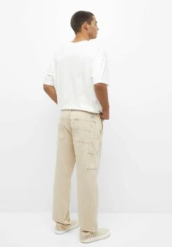 PULL & BEAR CarpenterJeans A SigarettaMottled Beige Uomo Jeans PUC22G0OR-B12 -Pull & Bear 6860188dc59944baa9da93b9e0b527ce