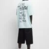 PULL & BEAR Short Sleeve StwdT-Shirt Con StampaGreen Uomo T-shirt E Polo PUC22O1PA-M11