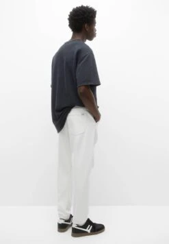 PULL & BEAR Ripped - Jeans Baggy - White -Pull & Bear 68e3eca7b8004224955eda6f00036bfa