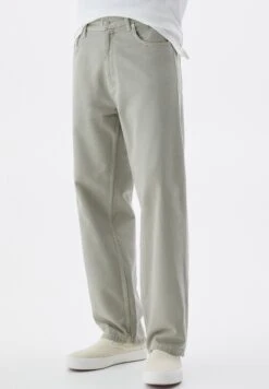 PULL & BEAR Baggy - Jeans A Sigaretta - Dark Green