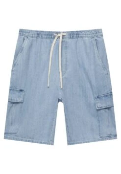 PULL & BEAR Waistband - Shorts Di Jeans - Stone Blue Denim -Pull & Bear 6b3406922dce4e16b299611bd9f6b745