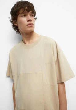 PULL & BEAR Stwd Short Sleeve Cut-Out T-Shirt BasicSand Uomo T-shirt E Polo PUC22O1OB-B11 -Pull & Bear 6bcbbbcbb1f147edb8afffb04c245129