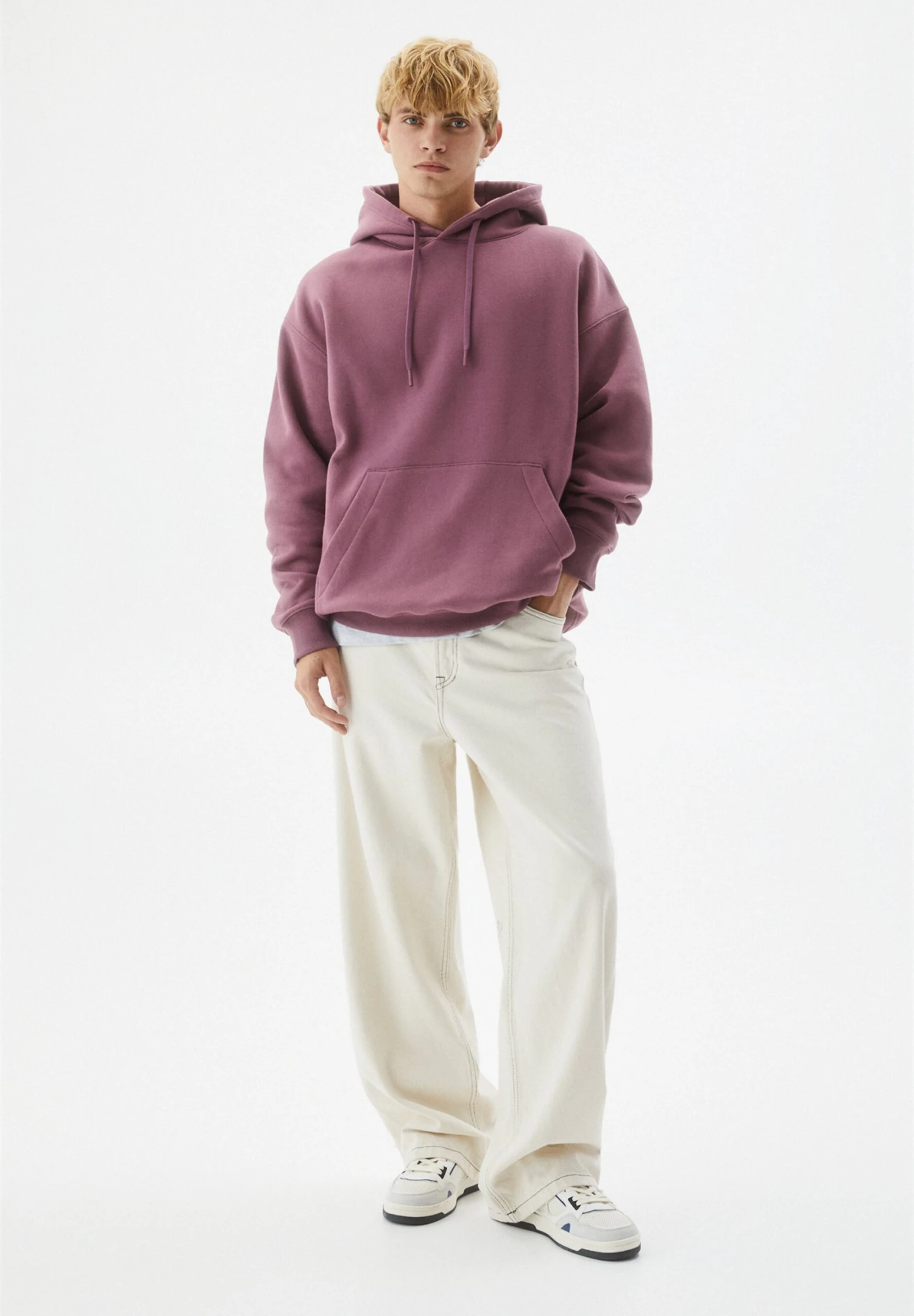 PULL & BEAR Basic ColouredFelpa Con CappuccioPink Uomo Maglieria E Felpe PUC21009J-J11 2 PULL & BEAR Basic ColouredFelpa Con CappuccioPink Uomo Maglieria E Felpe PUC21009J-J11 - immagine 2