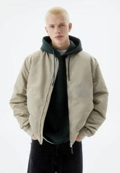 PULL & BEAR Basic PaddedGiubbotto BomberSand Uomo Giacche PUC22T0SR-B11