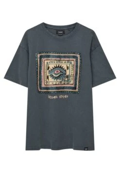 PULL & BEAR Short Sleeve T-Shirt Con StampaDark Grey Uomo T-shirt E Polo PUC22O1OI-C11 -Pull & Bear 6fdccb9b19934a5aa93a18853eb74133