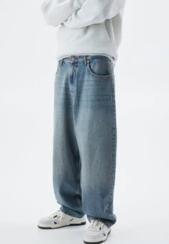 PULL & BEAR Skater - Jeans A Sigaretta - Blue Denim