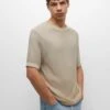 PULL & BEAR Short Sleeve MaglioneOchre Uomo Maglieria PUC22O1KX-O11