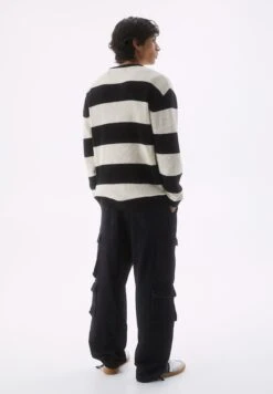 PULL & BEAR Striped Long Sleeve - Maglione - White -Pull & Bear 7439e0d6d497407eb0d99463b5a7509e