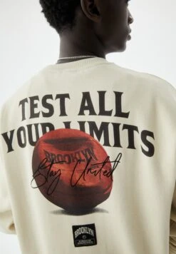 PULL & BEAR Brooklyn Varsity- Felpa - Mottled Beige -Pull & Bear 74fd76f4be8d419ab3fe1de96b9cbe69