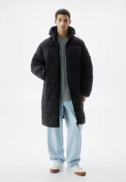 PULL & BEAR Basic Cappotto InvernaleMottled Black Uomo Cappotti PUC22T0PC-Q11