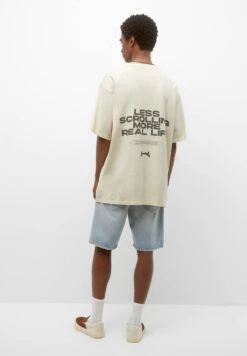 PULL & BEAR Short Sleeve With An Stwd Slogan T-Shirt Con StampaSand Uomo T-shirt E Polo PUC22O1MT-B11 -Pull & Bear 7620bba3b717414b88d1c480d3a66a4e