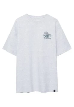 PULL & BEAR Short SleeveT-Shirt Con StampaLight Grey Uomo T-shirt E Polo PUC22O1Q1-C11 -Pull & Bear 76259da990d34e1f8ea6f1c475d43dcc