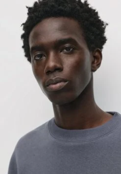 PULL & BEAR ROUND NECK - Felpa - Blue/grey -Pull & Bear 78047627c3774cffb9cb330f25593367