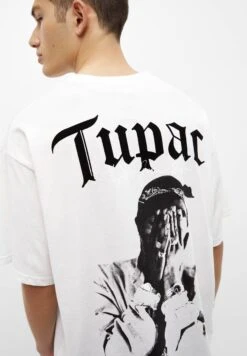 PULL & BEAR Tupac SloganT-Shirt Con StampaWhite Uomo T-shirt E Polo PUC22O1MC-A11 -Pull & Bear 78987f056f4347a785e1797d6674a472