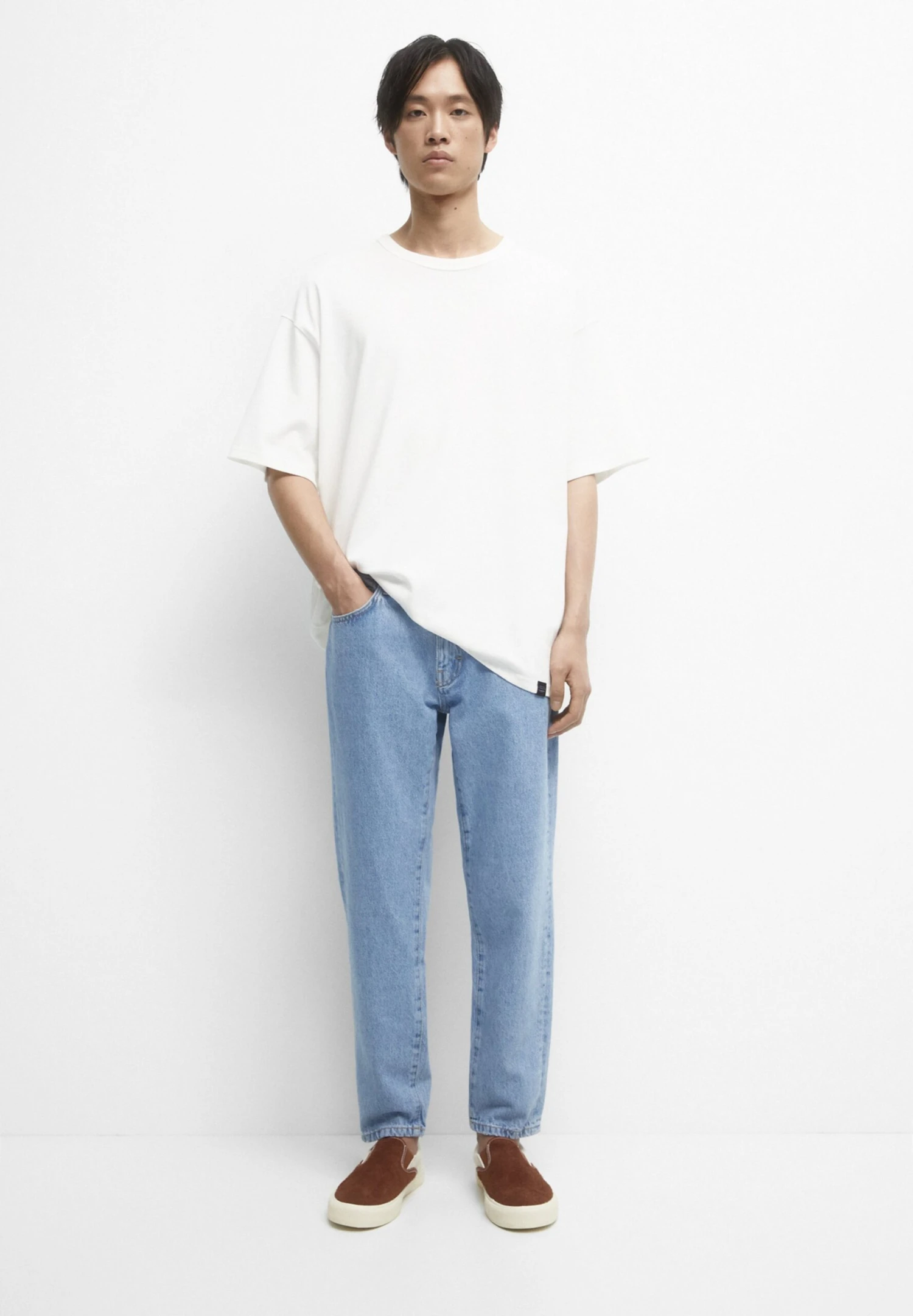 PULL & BEAR Coloured Standard - Jeans Slim Fit - Stone Blue Denim 2 PULL & BEAR Coloured Standard - Jeans Slim Fit - Stone Blue Denim - immagine 2