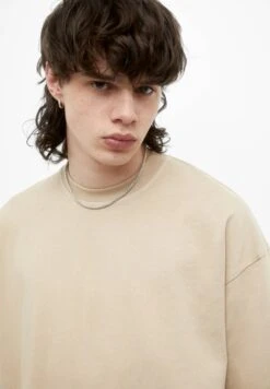PULL & BEAR Oversize Short Sleeve - T-Shirt Basic - Sand -Pull & Bear 79f0923056284b1897d99df876daf970
