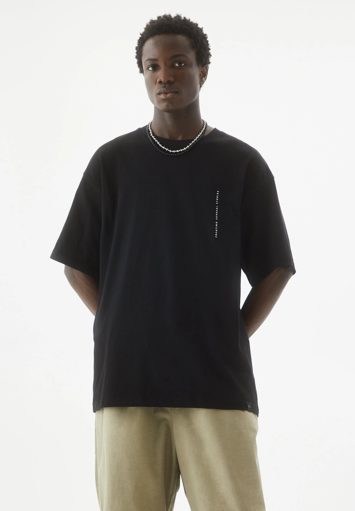 PULL & BEAR Slogan PhotographT-Shirt Con StampaBlack Uomo T-shirt E Polo PUC22O1QH-Q11 1 PULL & BEAR Slogan PhotographT-Shirt Con StampaBlack Uomo T-shirt E Polo PUC22O1QH-Q11